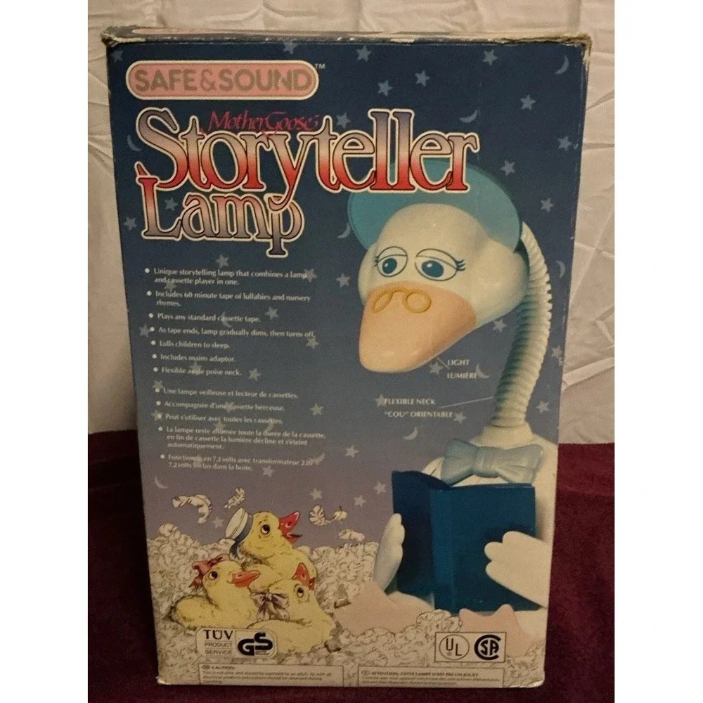 Vintage 1992 Safe & Sound‎ Mother Goose Storyteller Lamp Light, Works